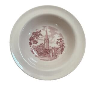 JG Meakin Romantic England Herefordshire Weobley Snack Dish Pink On Pink MCM